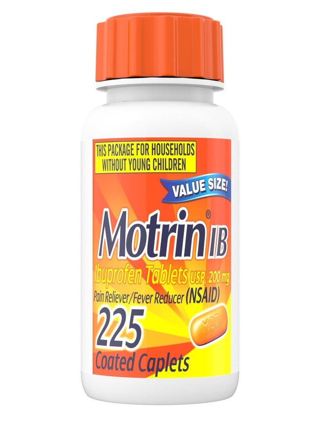 Motrin IB Ibuprofen 200mg Tablets, Ibuprofen Pain & Fever Reliever for Headache, Backache, Muscular Aches, Menstrual Pain & Minor Arthritis Pain, Over-The-Counter NSAID Medicine, 225 ct - Image 1